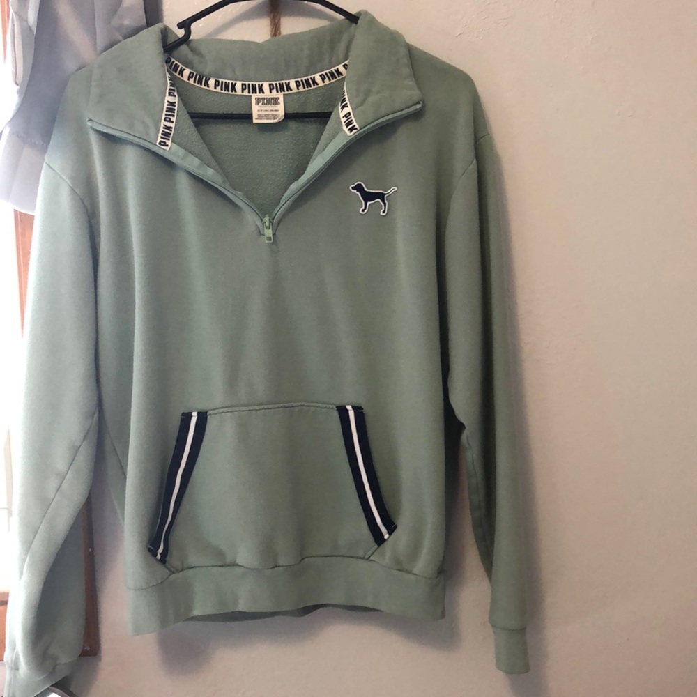 Pink quart zip hoodie